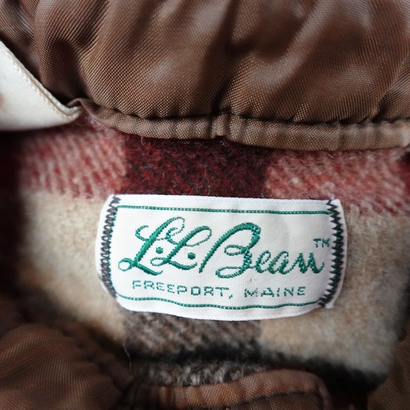 Vintage LL Bean Script Shirt Mens Large Multicolor Plaid Wool Flannel Button Up - Picture 5 of 12